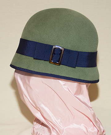 Felt Cloche with Ribbon Bow