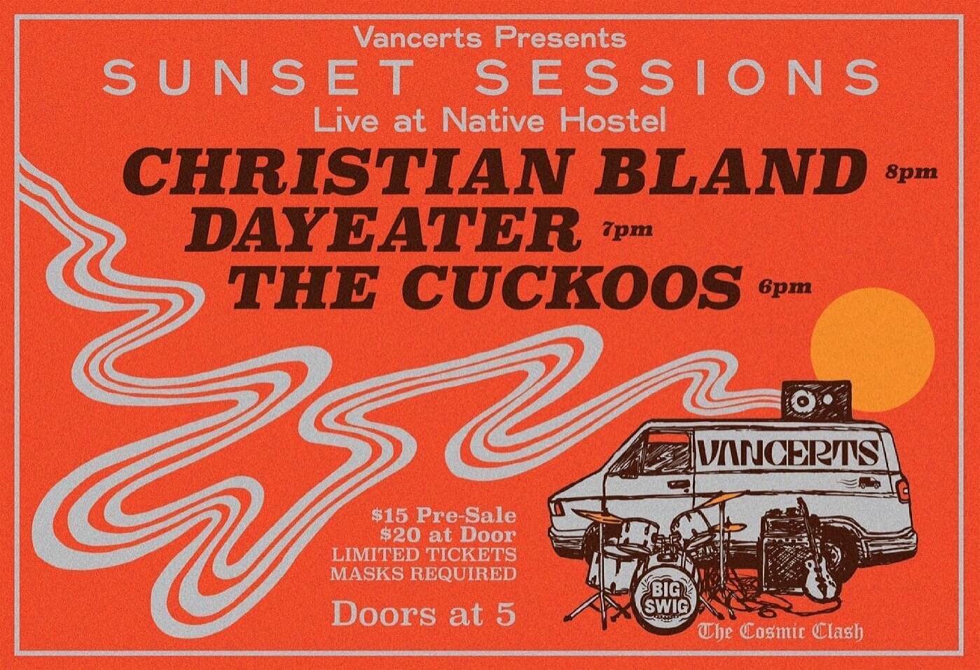 This Saturday! 🥀 Come out to @nativehostel to see my first solo set for @thecuckoos at 6pm! with @dayeaterband and @christianbland of @theblackangels 

Doors at 5pm $15 pre sale $20 at the door! 

Mask up! Be safe! And Come get groovy! 

Shoutout to