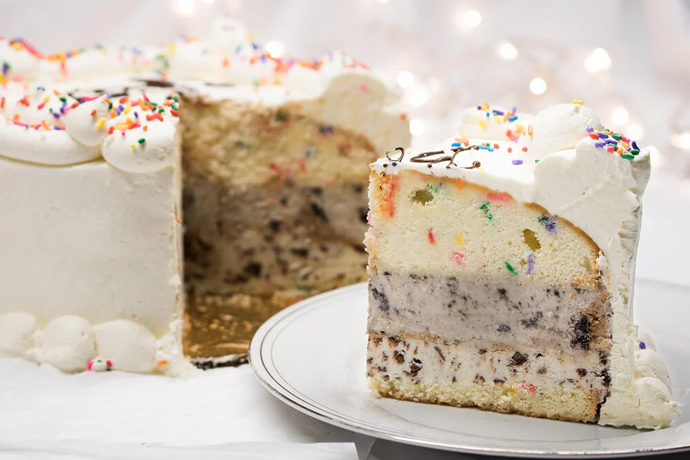 New City ice cream cake slice