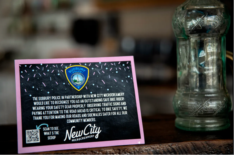 KIDS WHO WEAR HELMETS WHILE RIDING THEIR BIKES IN SUDBURY ARE IN FOR A COOL BENEFIT