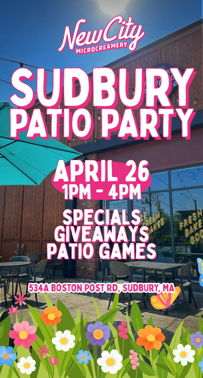 Patio Party at New City Microcreamery Sudbury – Ice Cream Shop Event in Sudbury, MA 🍨🌤️