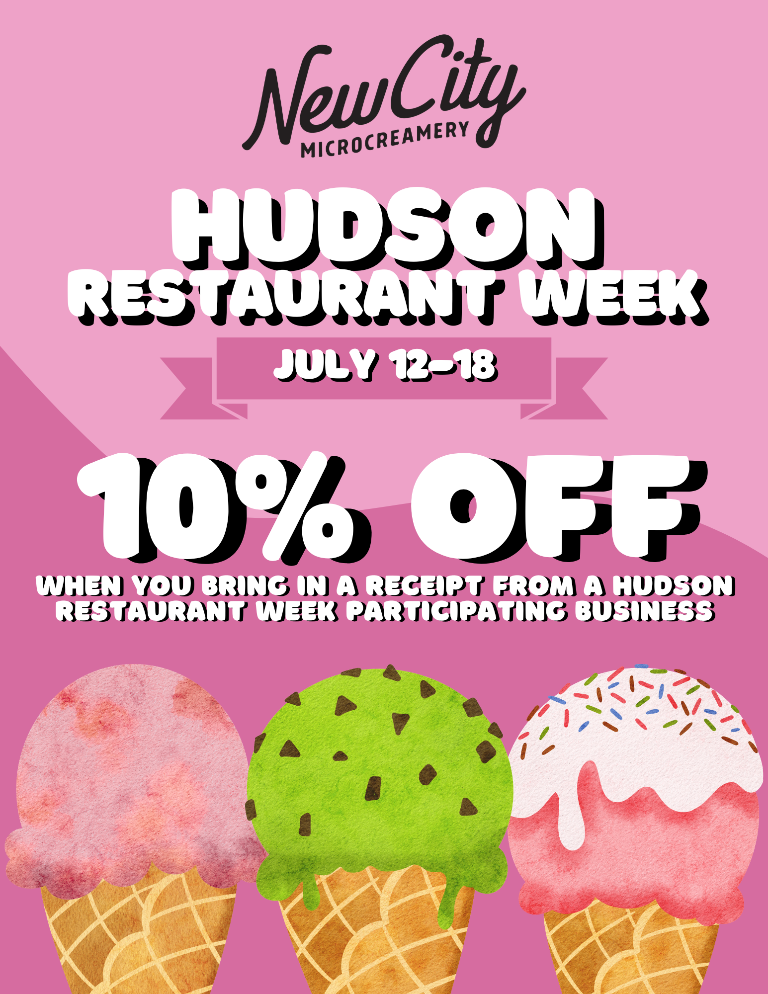 New City Microcreamery Joins Hudson Restaurant Week: July 12-18