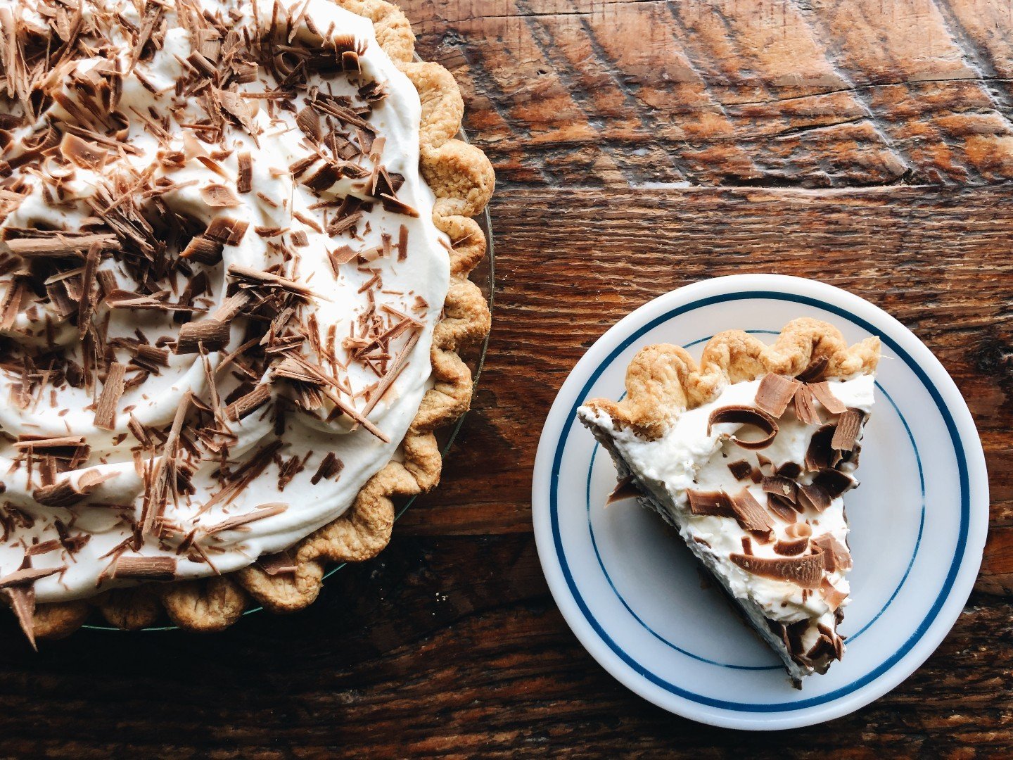 Come get cozy with a slice of Chocolate Cream (and a hot cuppa coffee!) on this chilly winter day. 🤎 We're here til 9!