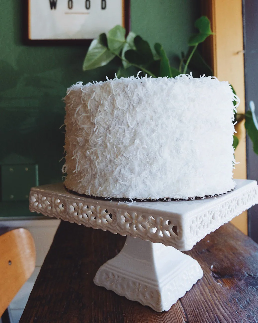 Our luscious Coconut Cake has made her reappearance. Come get a slice for your mom! For yourself! For anyone who likes cake! 🥥