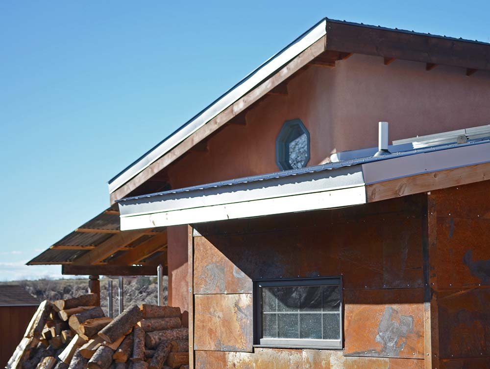  Old meets new (architecture,) old becomes new (recycled metal and windows) 