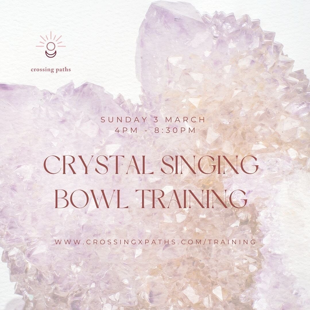 I&rsquo;m beyond excited to be offering another intimate crystal singing bowl training in March at the lovely @ashand_stone crystal boutique in Auckland ✨it&rsquo;s been incredible to witness the rise in popularity of crystal singing bowls and people