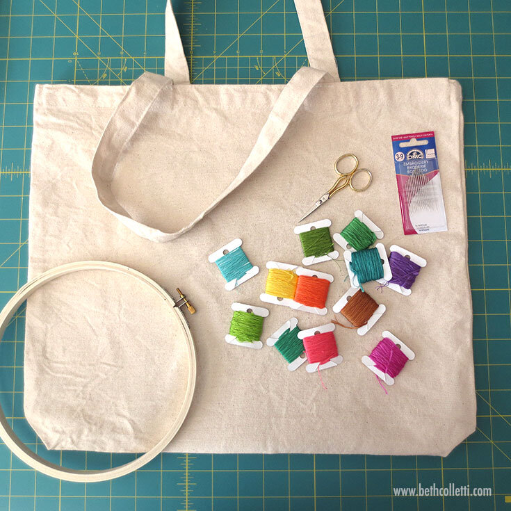 How to Decorate a Tote Bag with Hand Embroidery — Beth Colletti