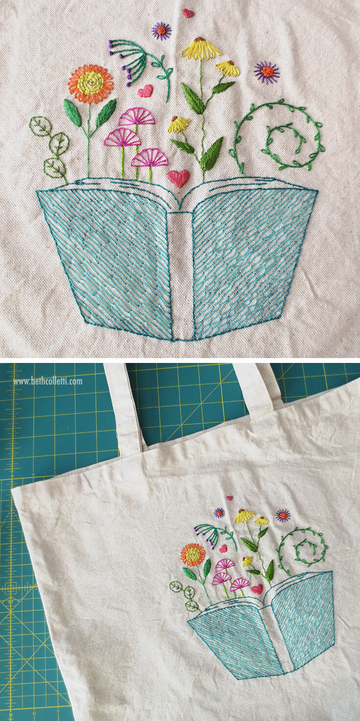 Hand Embroidered Canvas Shoulder Bag