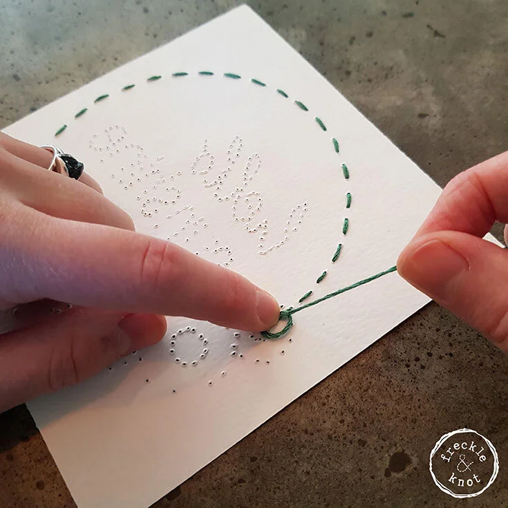 How To Hand Embroider Paper Tutorial