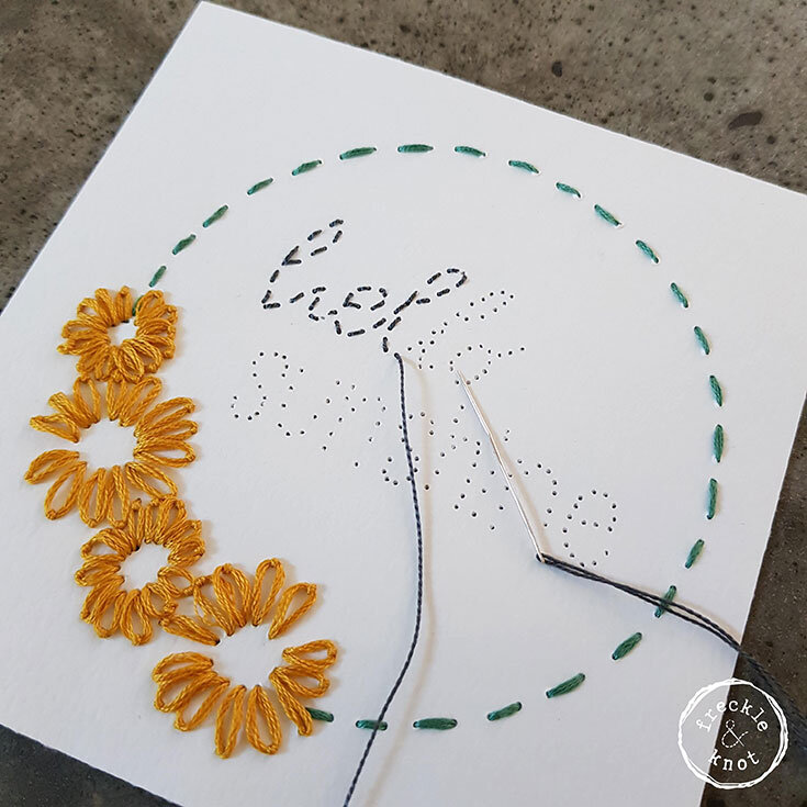 DIY Easy Flower Embroidery Card | atelier-yuwa.ciao.jp