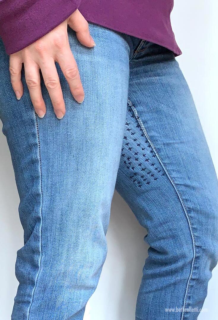 Jeans Elbow Fabric Denim Patches Clothes DIY Repair Pants Knee Applique  Apparel Jeans Self-Adhesive Hole Repair Patches
