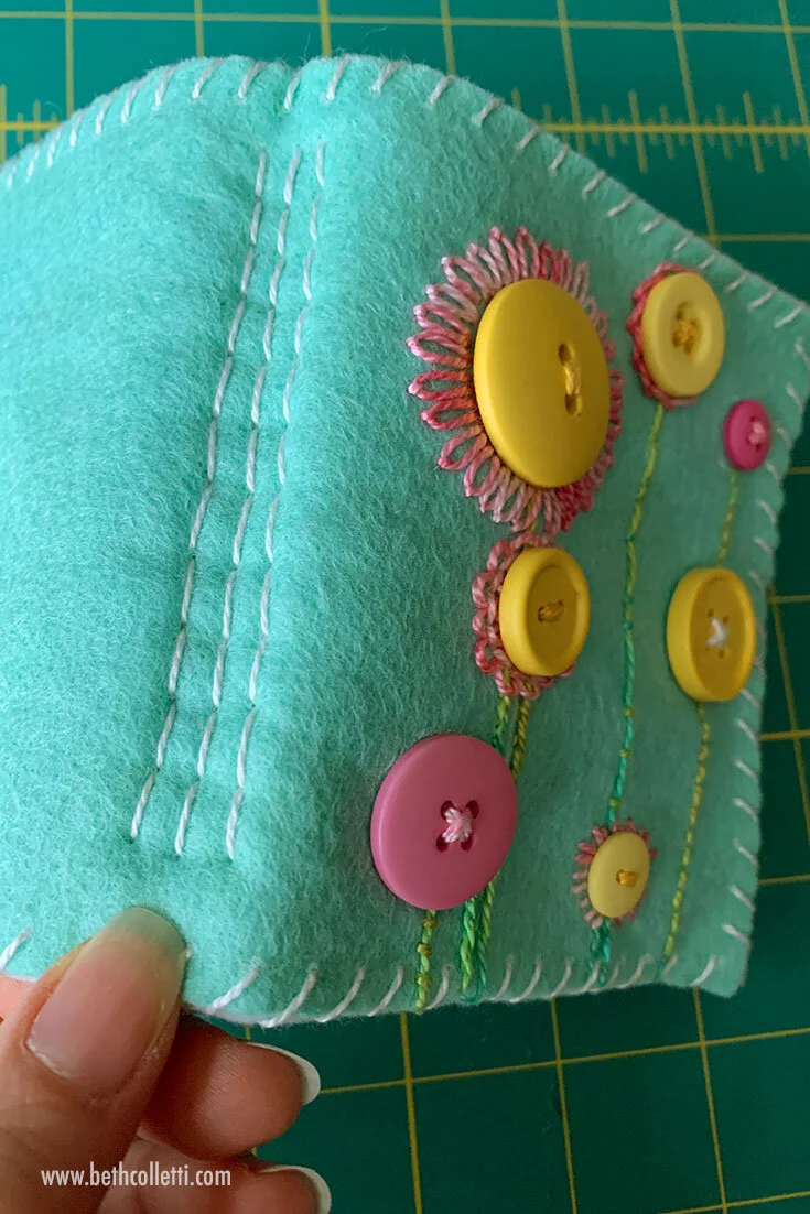 Hand Embroidered Felt Needle Book Kit