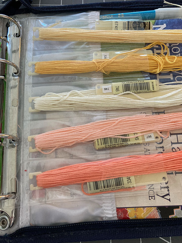 An embroidery floss organizer is a great way to keep your skeins organized  and they look so p…