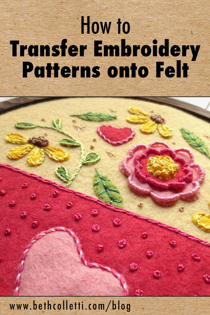 How to do an embroidery pattern transfer on fabric