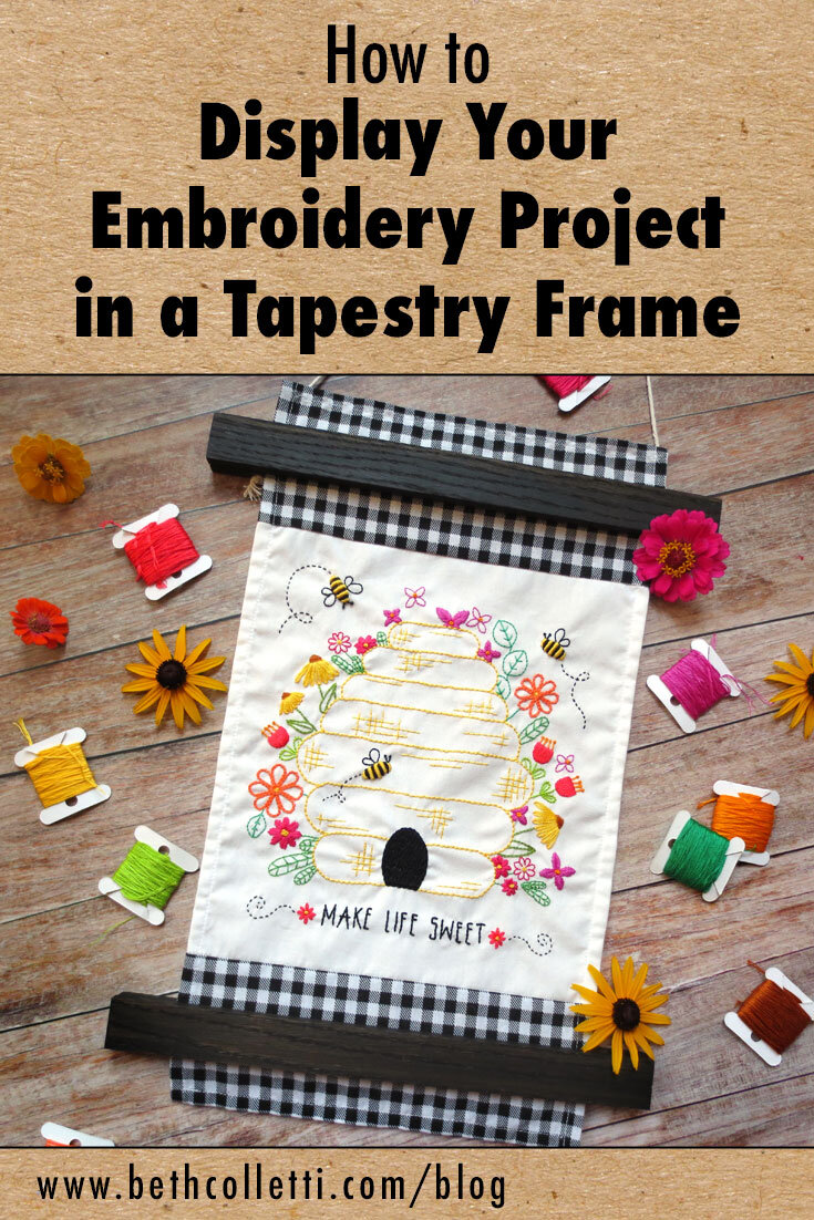 7 Methods for Displaying Rectangular Embroidery (Without Using a Round Hoop)  — Beth Colletti Art & Design