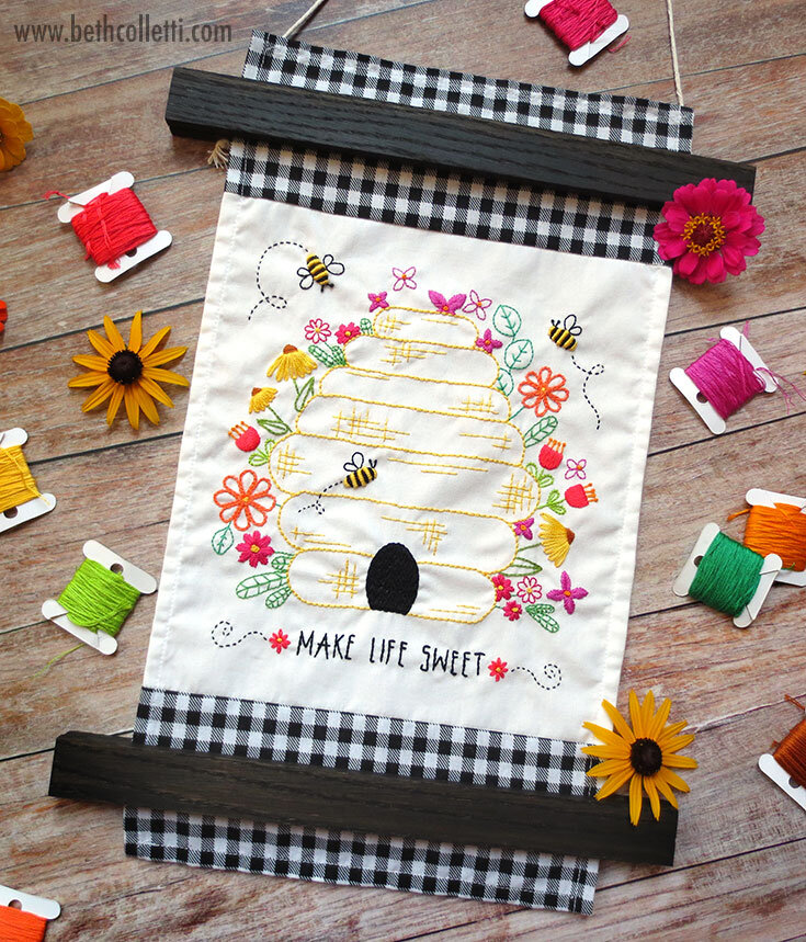 7 Methods for Displaying Rectangular Embroidery (Without Using a Round Hoop)  — Beth Colletti Art & Design