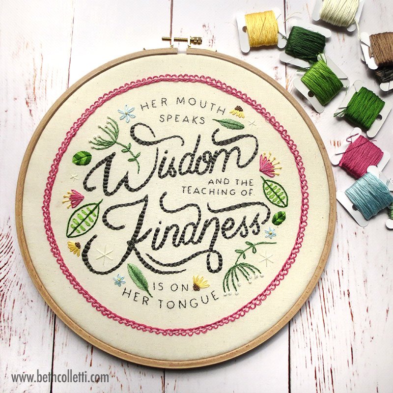 Proverbs 31 Embroidery Pattern