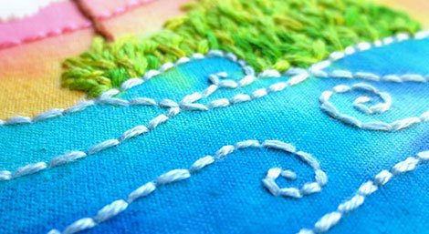 How to Use Crayons to Color Your Embroidered Fabric — Beth Colletti Art &  Design
