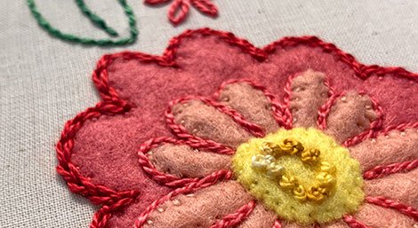 How to Add Felt Appliqué to a Hand Embroidery Pattern
