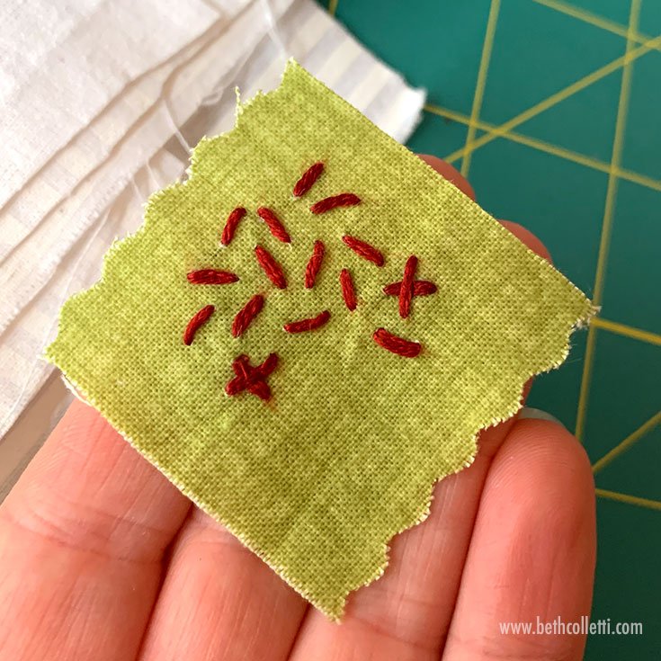 How I use dissolvable stabilizer for hand embroidery 