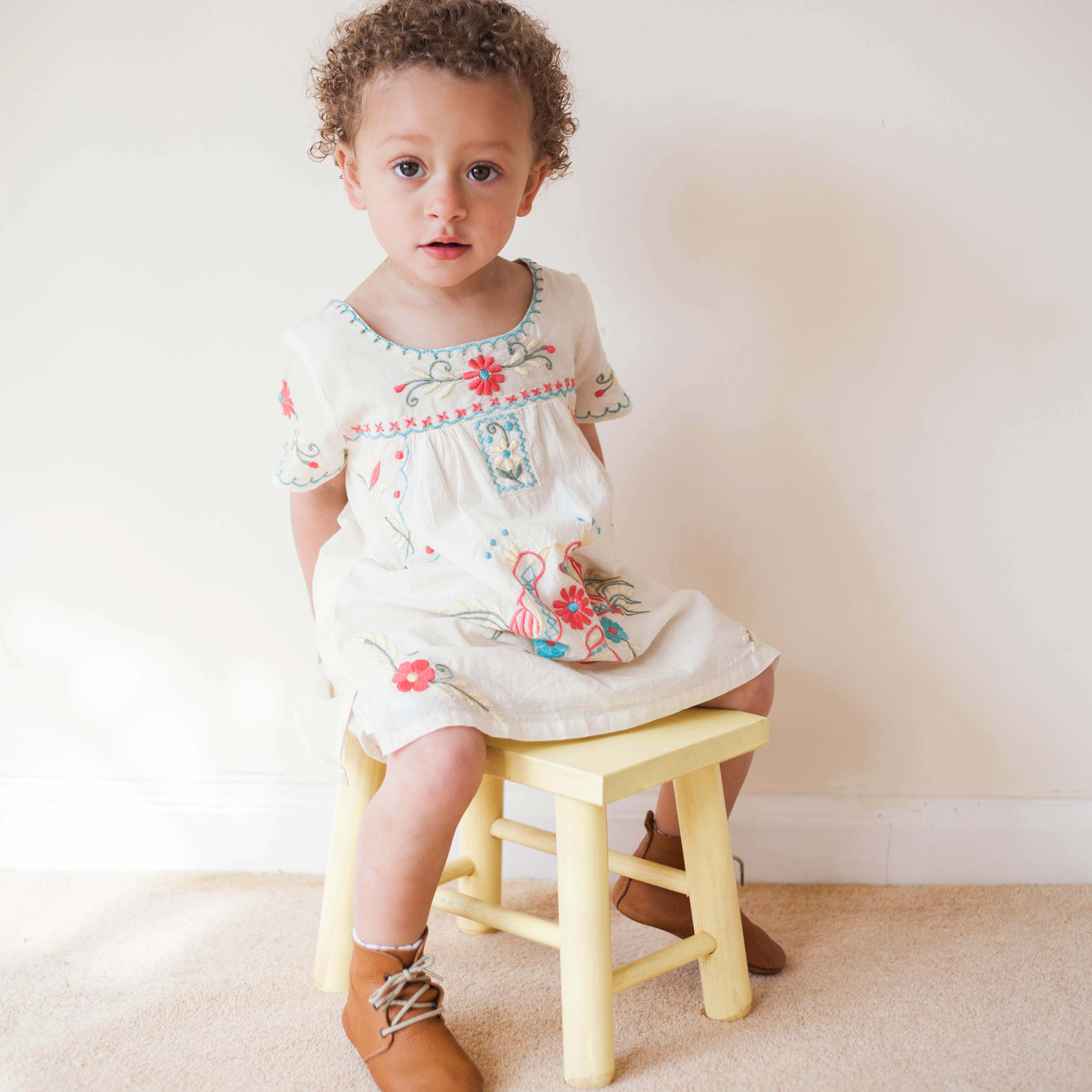 Vintage Peacock Embroidered Dress Set Β£69