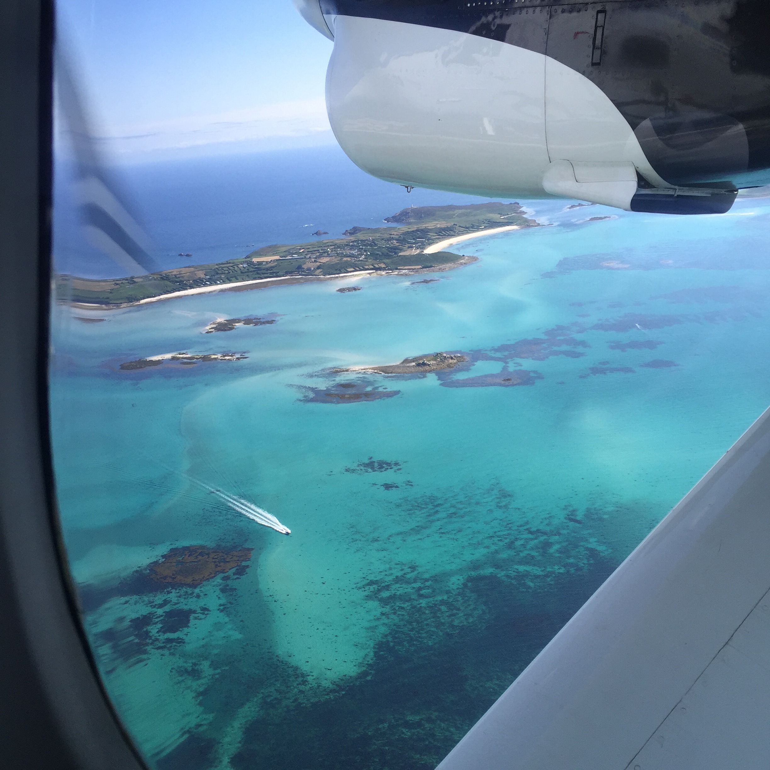 View from the Plane over the Scillys