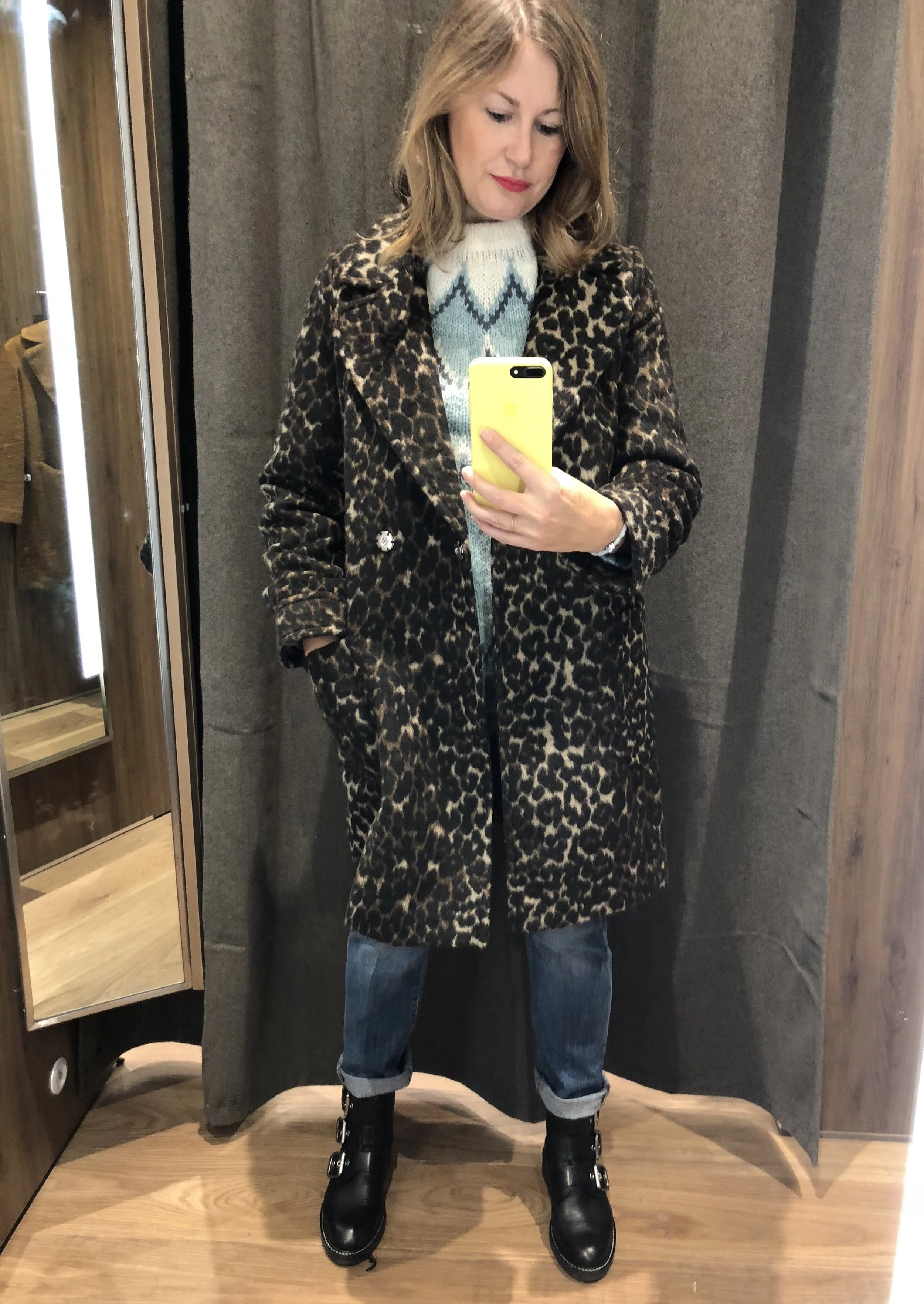 next leopard print coat