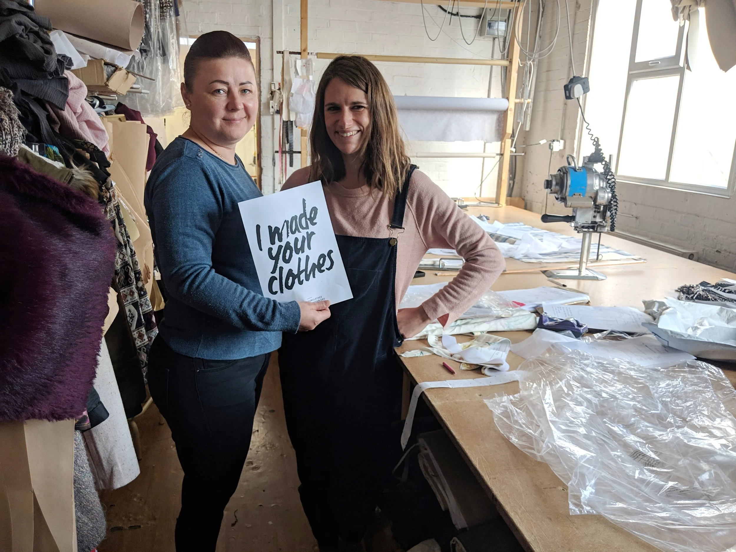 UK Manufacturer Julie with Edwina from Clary & Peg