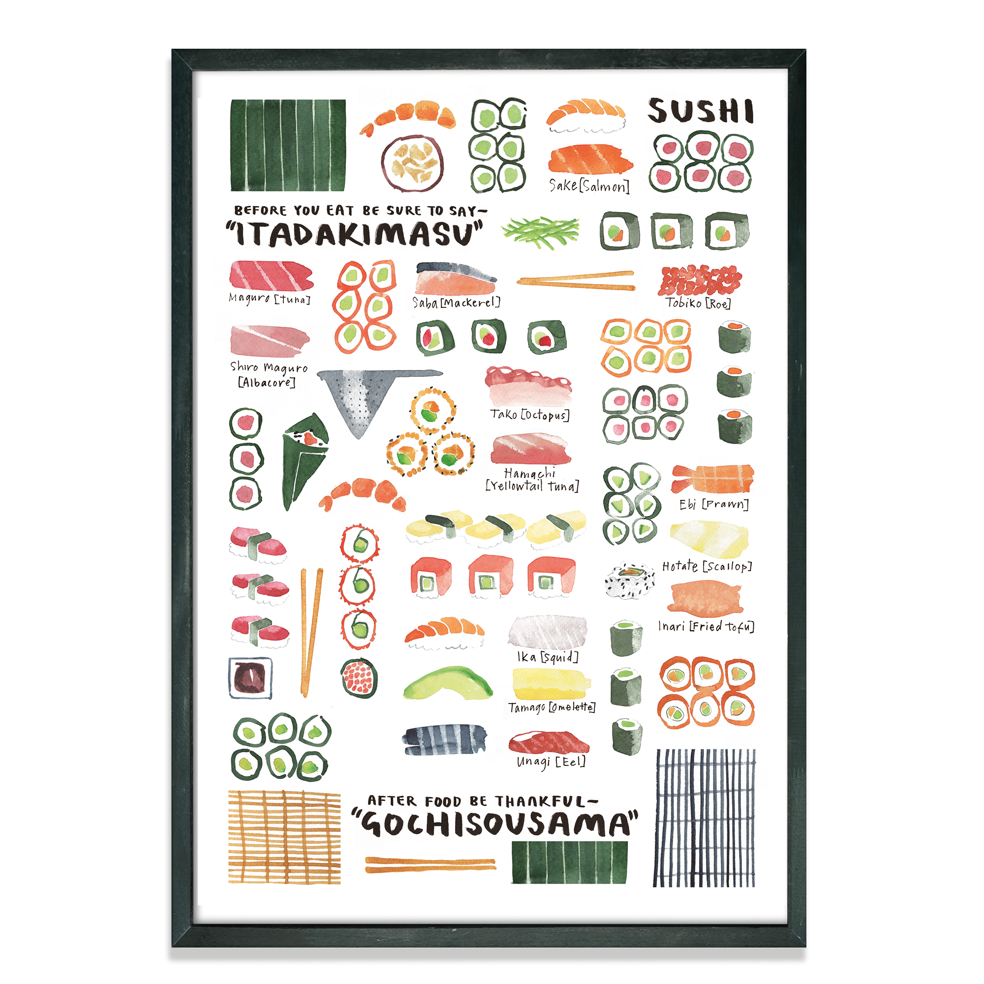 'Eat Sushi' Print, £20