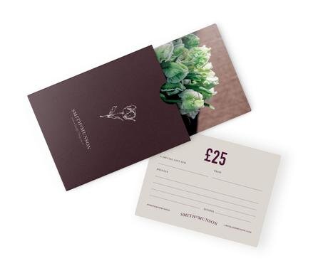 Flower Gift Voucher, Smith &amp; Munson £25