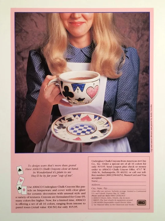  Magazine Ad  (plus, directed photo shoot, decorated cup &amp; saucer with Amaco products)  