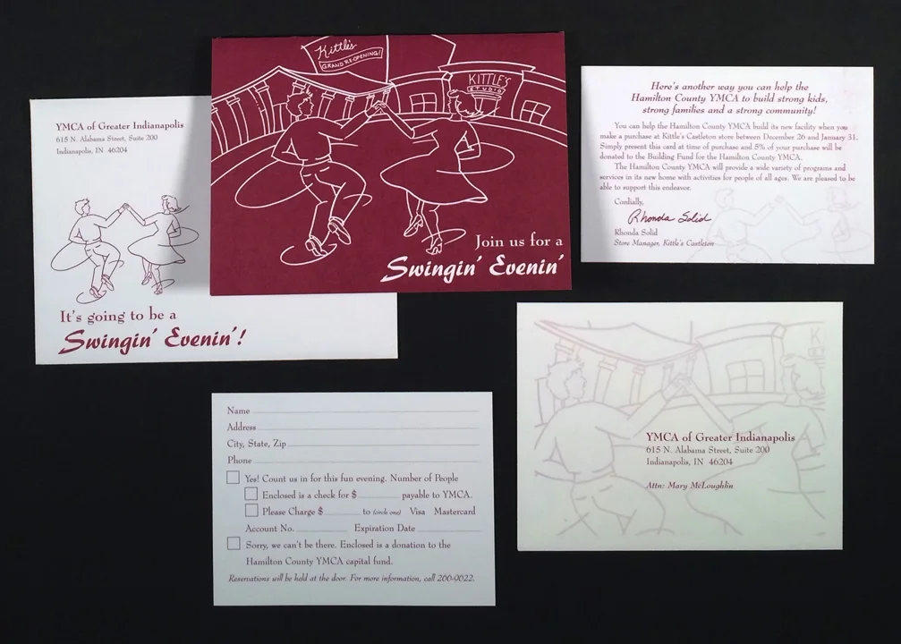  Kittle's and YMCA Invitation (plus, illustration) 