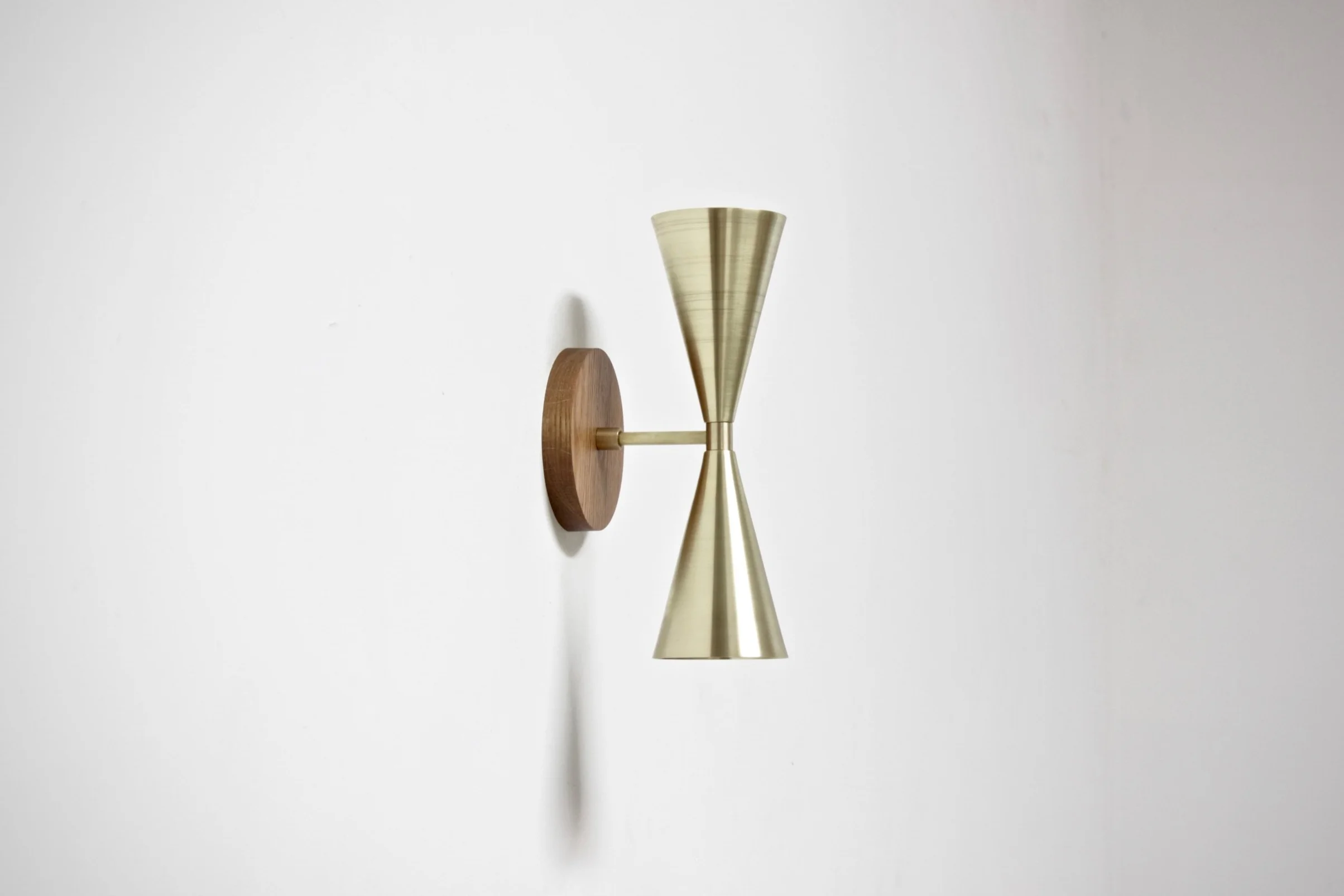 Double Fuji Sconce - Brass