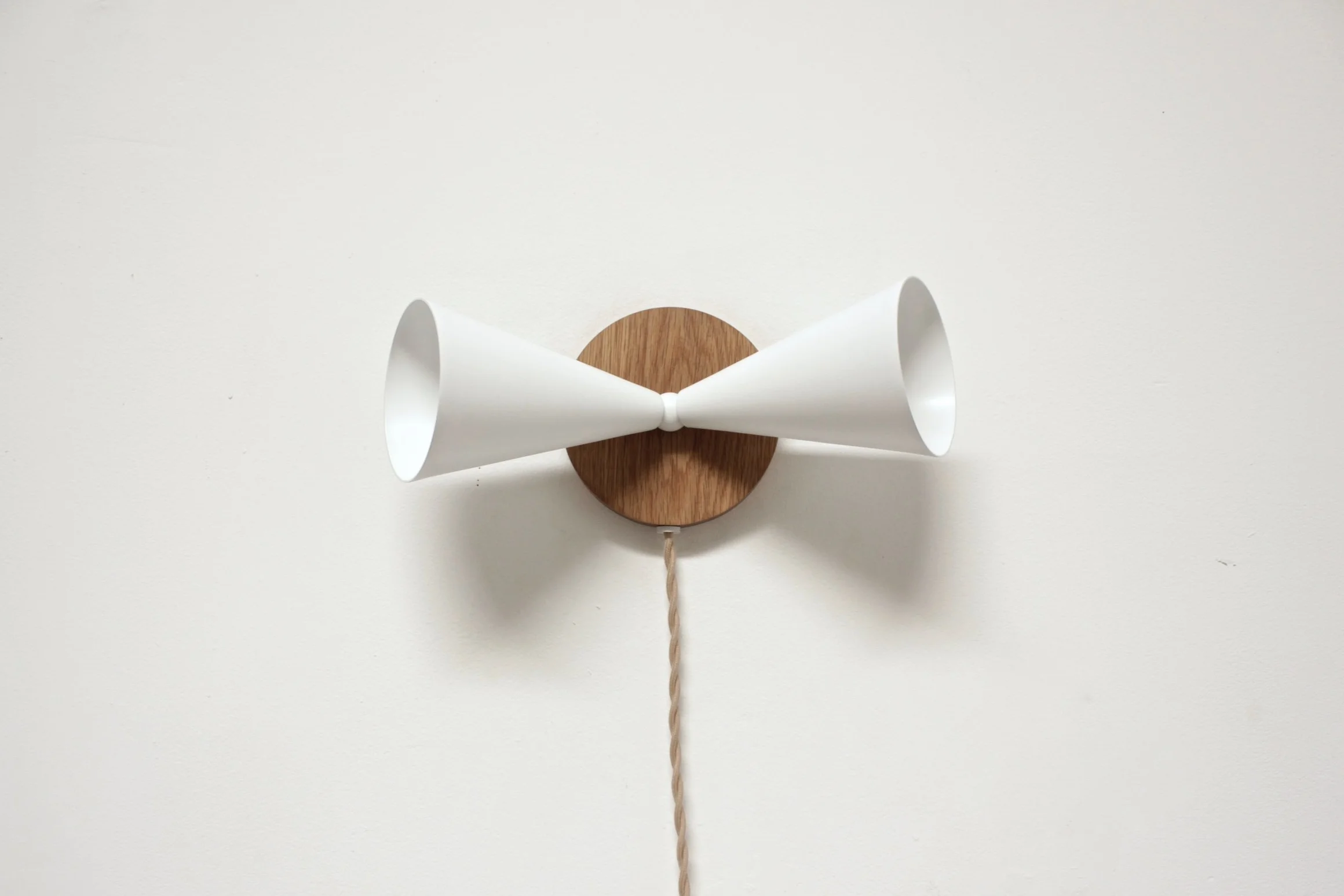 Double Angled Fuji Sconce - White Powder Coat