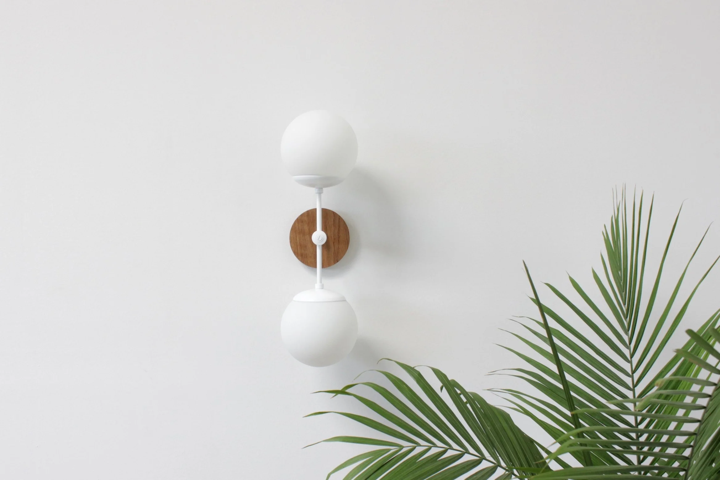 Double Northern Sconce - White Powder Coat