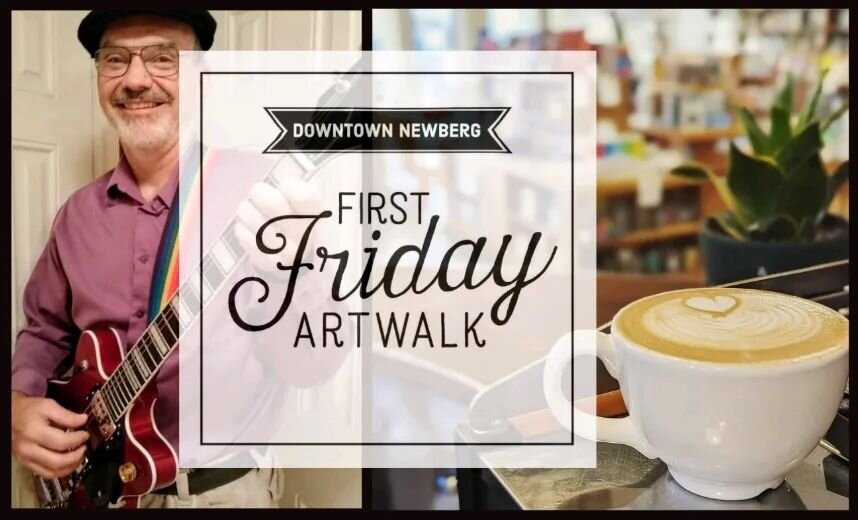 We have a fun weekend ahead of us, starting with the First Friday @newberg_art_walk tomorrow night! We'll have live music by John Nunn and live art being made by Errienne Paquette! Come on down and hang out!