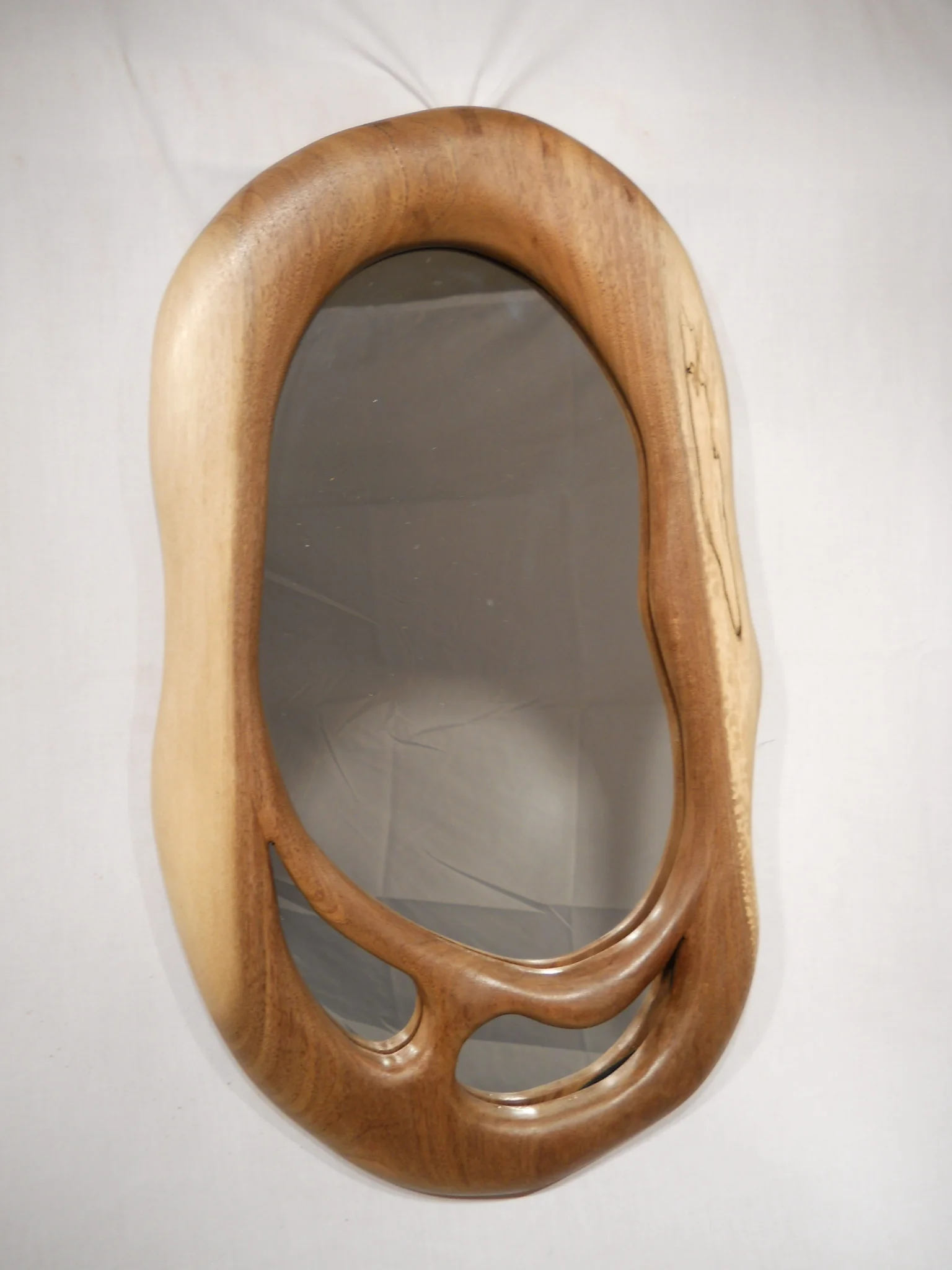  Walnut mirror 10" x 18". &nbsp;I cut this slab of walnut from a downed tree along the side of a road in Westport, CT&nbsp; 