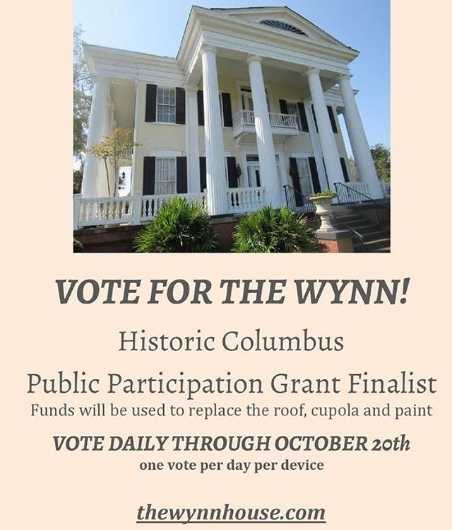 For all of those of you that don't know- one of our wonderful owners, Susan Mitchell is on the board for the Wynn House.  It is up for a grant to repair the cupola and repaint the house.  It is in desperate need of repairs and your vote counts!  Plea