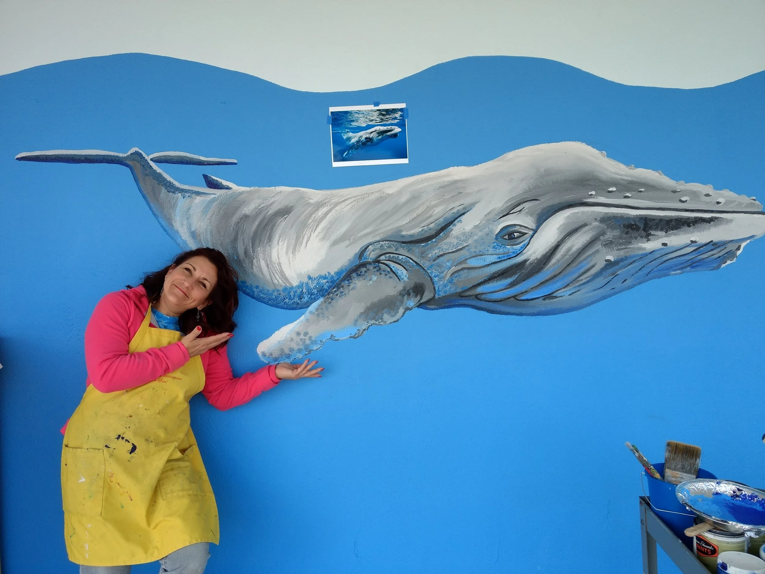 Humpback whale on 2nd Mural at Mesa