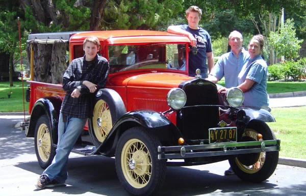 Mark, Jill, Harrison & Nathan -- 1931 82B Budd Wide Bed Pickup