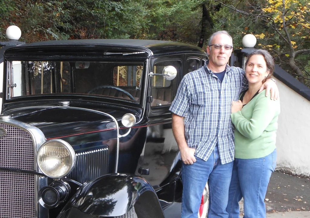 Mark & Jill Barrett -- 1931 160B Slant Window Town Sedan