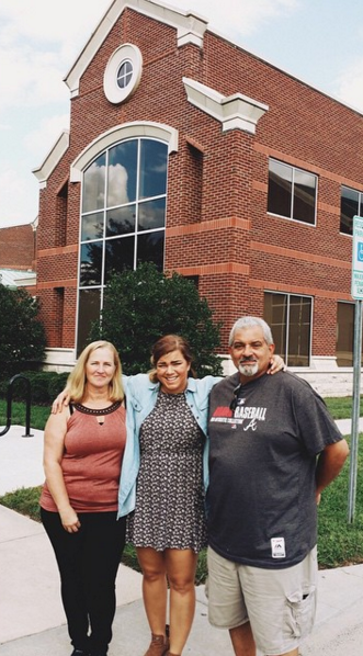 My Parents on our First Day of School