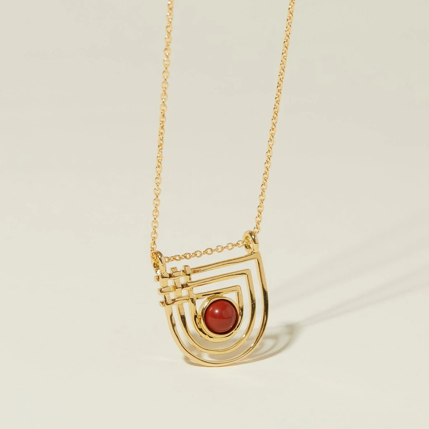 Red Jasper Donut Libra Birthstone Necklace - Adjustable Black Cord Chakra Stone Pendant