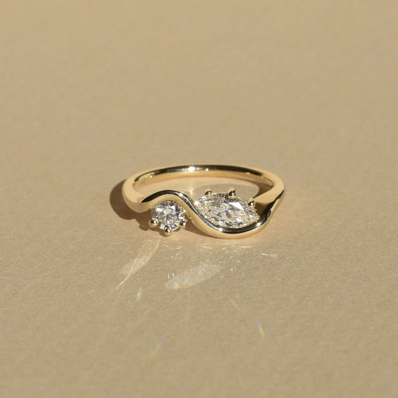 Duo Ring - diamonds