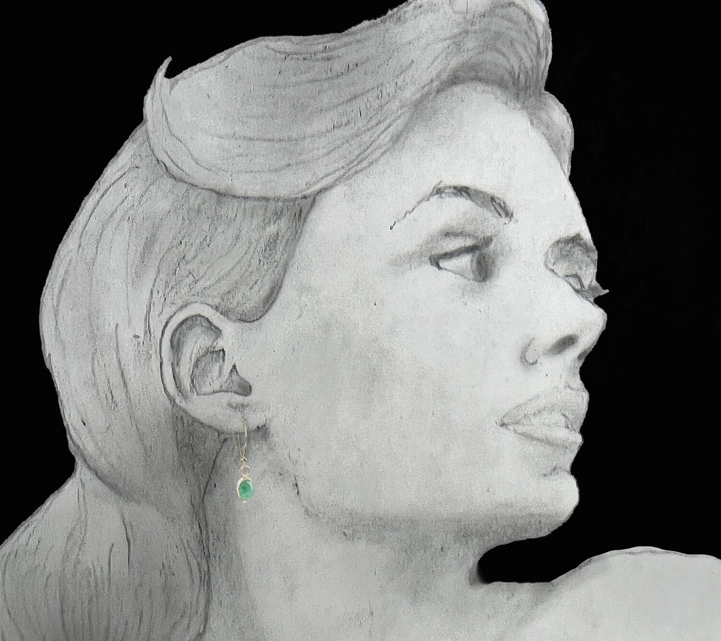 amazonite earrings on Light ear.jpg