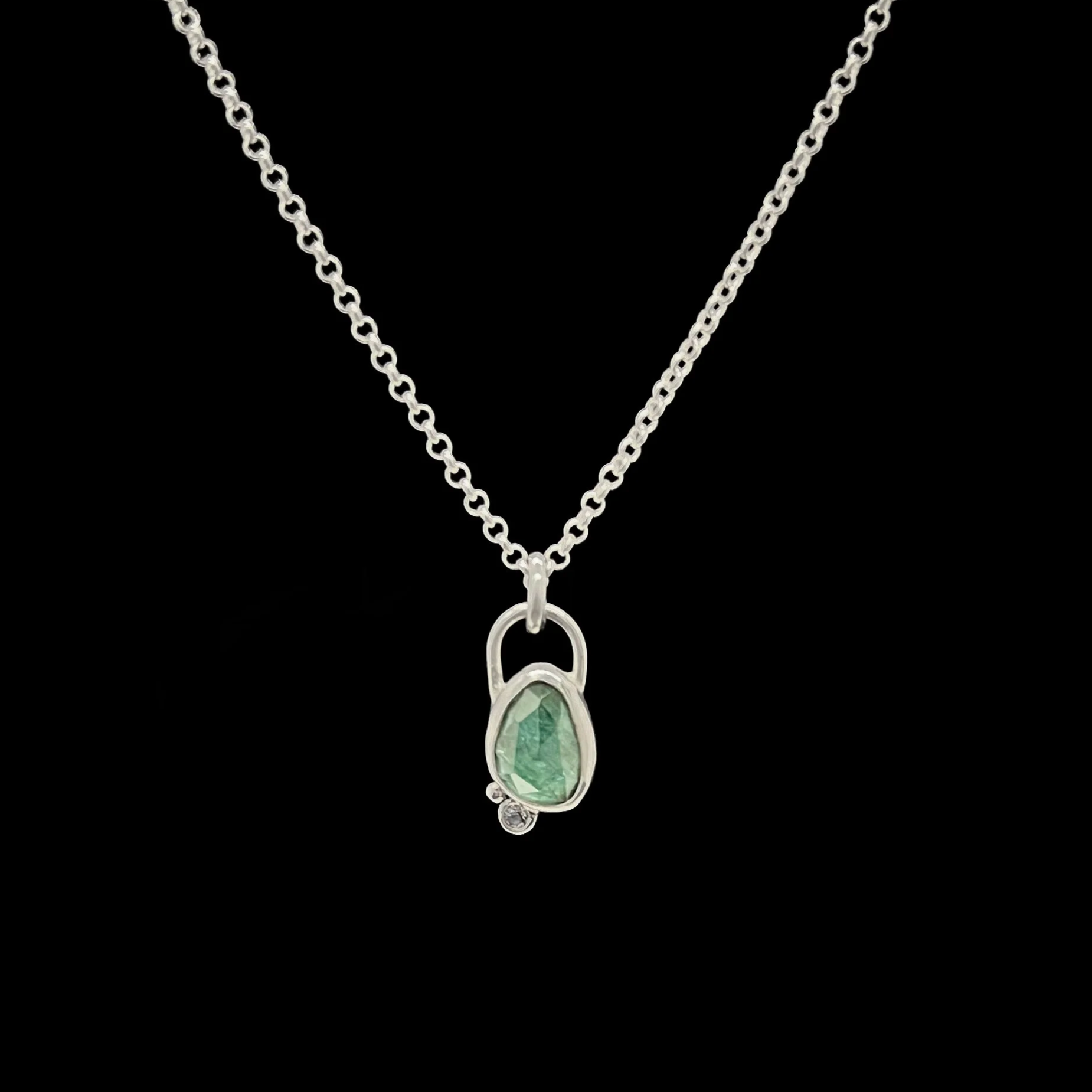 Petite Grandidierite Pendant Necklace