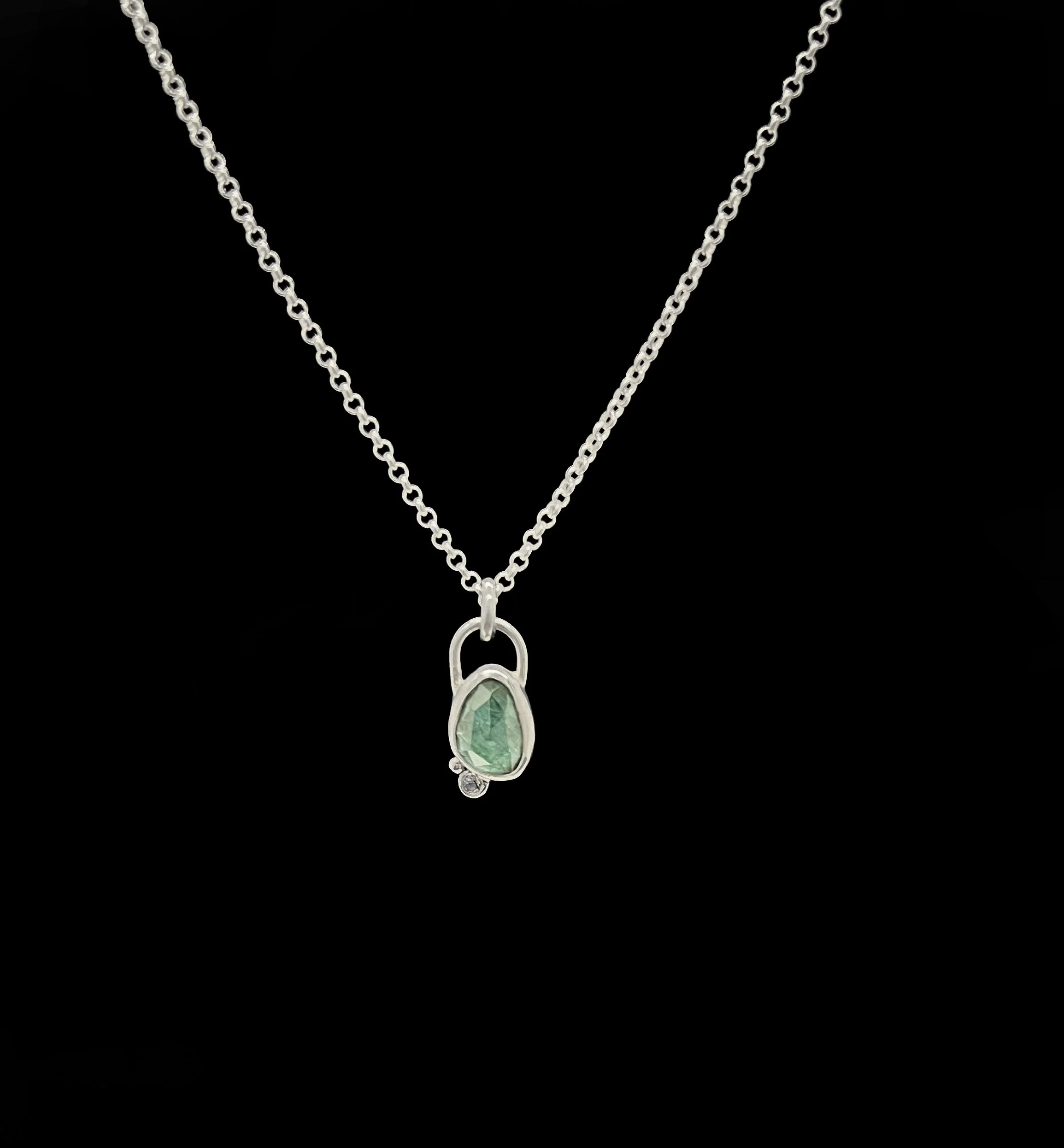 Petite Grandidierite Pendant Necklace