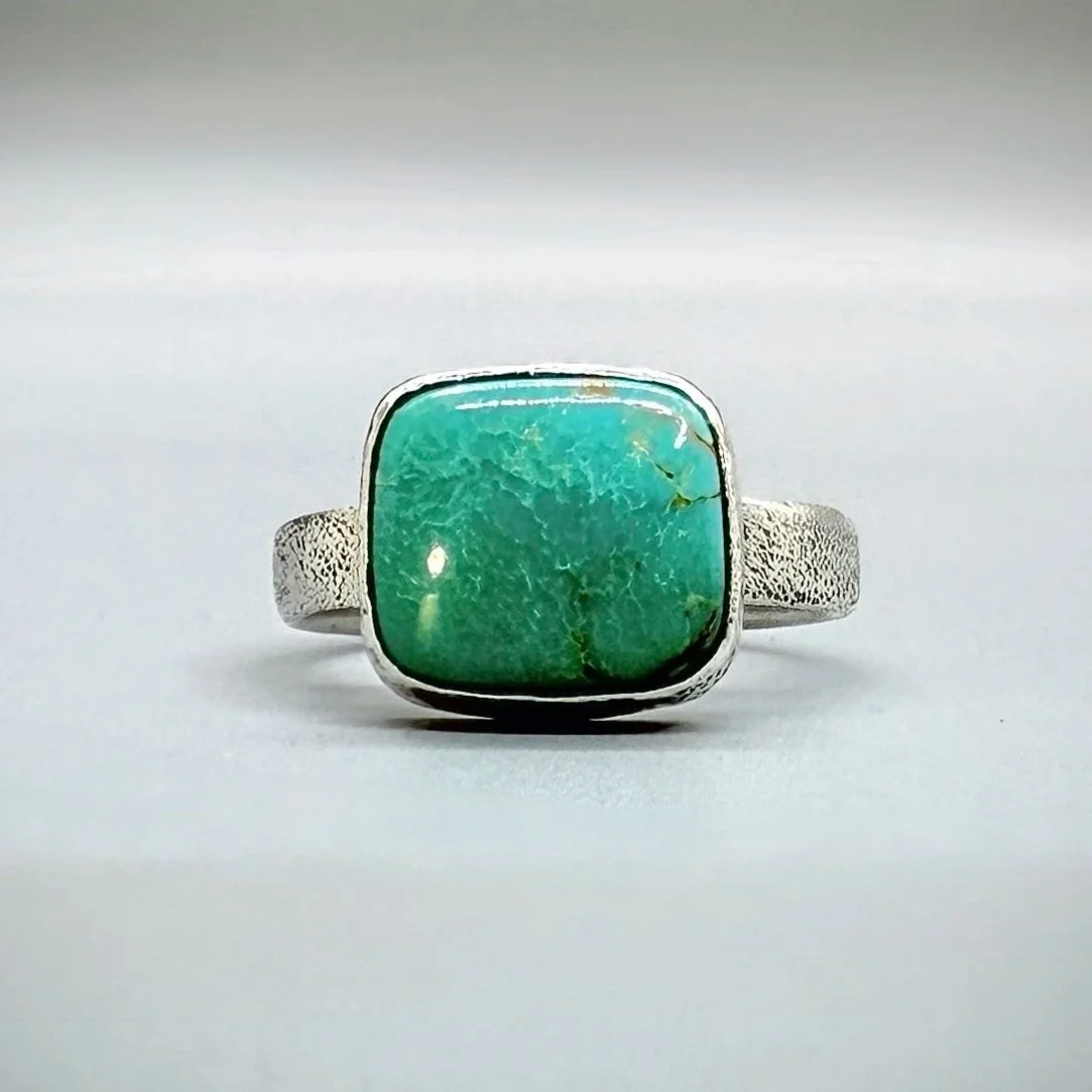 Rustic Turquoise Ring - Size 10
