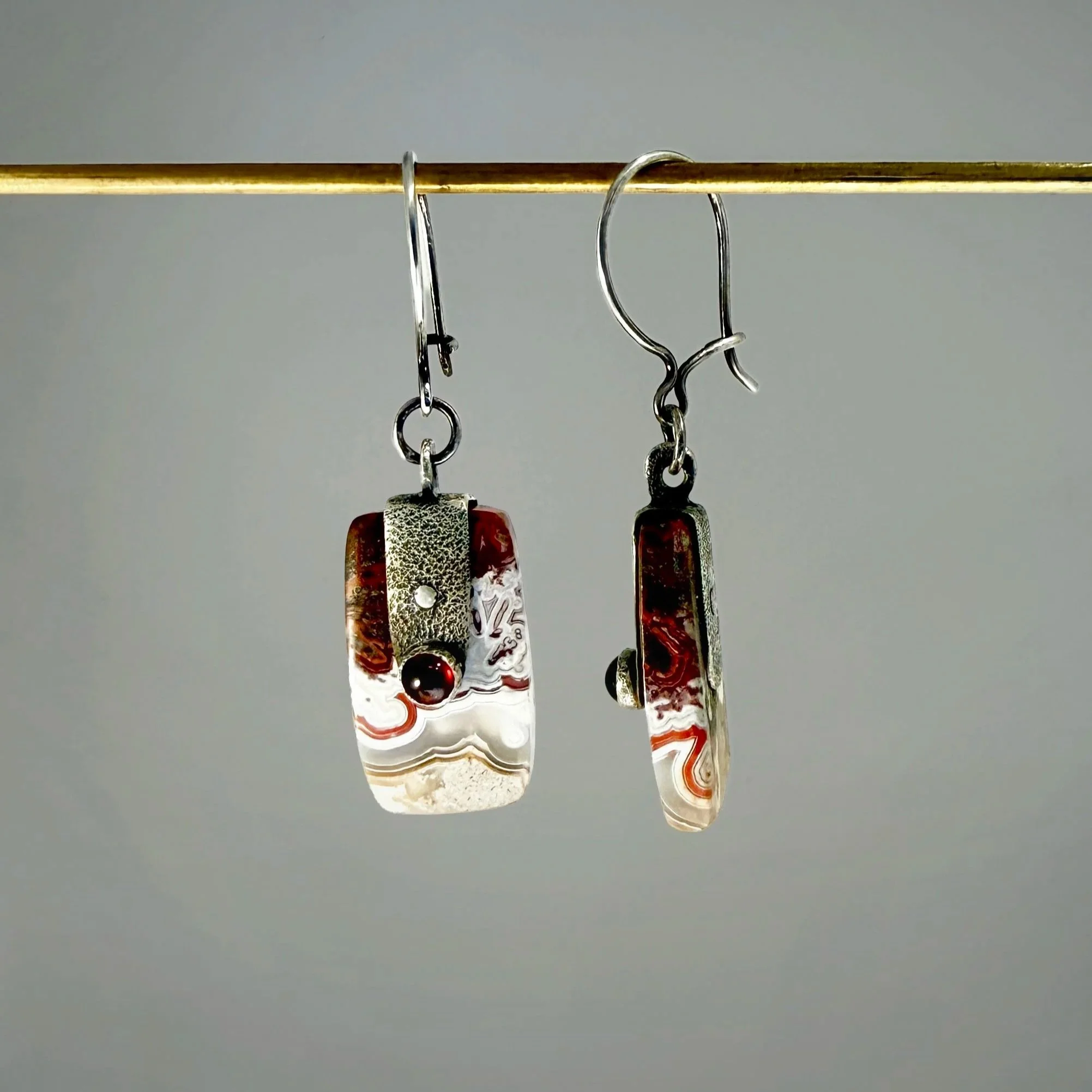 Crazy Lace Agate Earrings