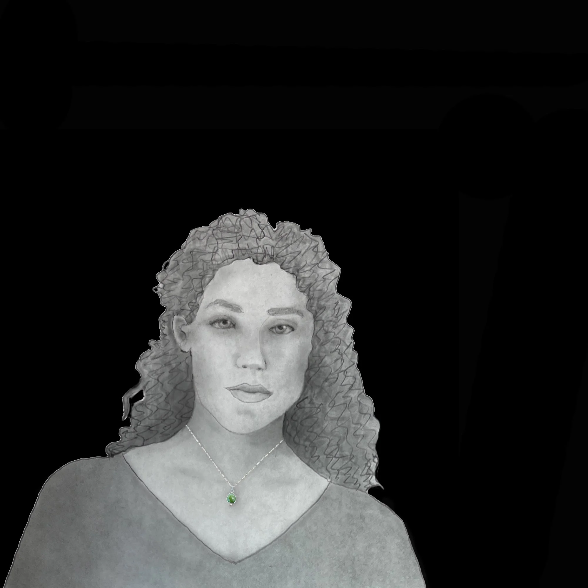 Vesuvianite Pendant on model.jpg